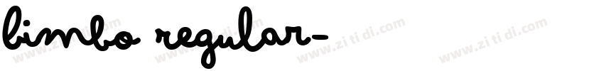 Bimbo Regular字体转换